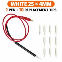 TOKTOS Brush Plating Pen Kit with 10 Replacement Tips 20-44mm Jewelry Gold Silver Electroplating Repair Pen Accessories