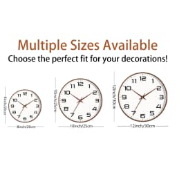 Classic Round Wall Clock Large Clear Readability Numerals Home Office Living Room Decor Offering Elegant Vintage Clock