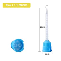 50/100PCS Dental Mixing Tips 1:1 Dental Silicone Tips Printing Gun Mixing Tips Dental Materials Dental Supplies Mixing Tube