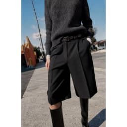 Spring Summer New Arrival Women's Casual High Waist Long Short Pants Fashionable Versatile Belt Included Commute Style Polyes...