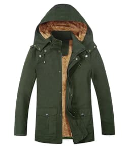 Military Cargo Coat Mens Thick Warm Man Jacket Winter Parkas Casual Cotton Padded Jacket Male Multi-Pocket Fur Hoodies Men Parka