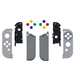 eXtremeRate Custom Patterned Controller Housing Shell Case with Full Set Buttons for NS Switch JoyCon & OLED Joycon - Wood Grain
