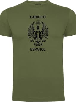 Camiseta Ejército de Tierra - Estilo Militar Español en Verde Militar T-Shirt Short Sleeve Casual 100% Cotton Shirt