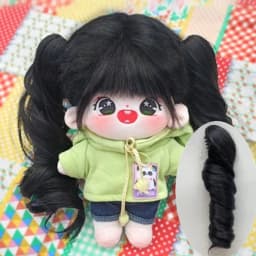 Msiredoll Wig Hair BJD Dolls Accessories For 20cm Cotton Doll Long Curly Hair Ponytail Chemical Fiber Wig