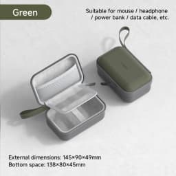 Hagibis Electronic Organizer Travel Case Bag for Mouse Portable Carry Case for Wireless Mouse Cable Charger Power Bank Hardshell