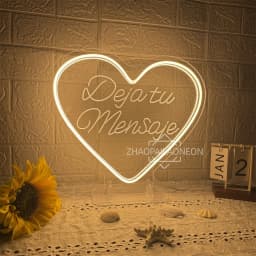 Leave A Message Neon Sign LED Spanish Dejar un mensaje Led Neon Light Coffee Bar Room Decor Sign Wedding Bedroom Decoration