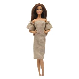 New 30cm 1/6 Doll elegant puff sleeves top Dress set Daily Wear Accessories Clothes for Barbies doll