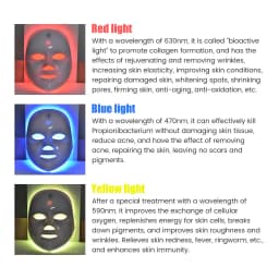 Rechargeable Facial LED Mask 7 Colors LED Photon Therapy Beauty Mask Skin Rejuvenation Home Face Lifting Whitening Beauty Device