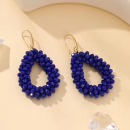 INKDEW Small Earrings National Flag Colors Water Drop Earrings for Women Handmade Beads Crystal Earrings Gift Jewelry EA124