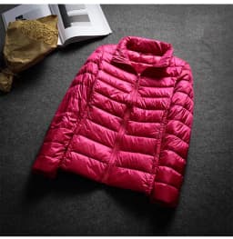 Schinteon Ultralight White Duck Down Jacket Spring Autumn Warm Slim Zipper Women Fashion Light Down Coat 13 Colors S-7XL