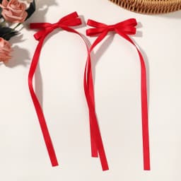 2pcs Long Tassel Ribbon Hairpin Cute Candy Bow Clip for Women Girls Party Gifts Headwear Side Clips Hair Accessories Wholesale
