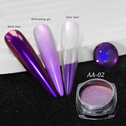 1 Jar Universal Laser Nail Glitter Holographic Powder Transparent Laser Magic Aurora Mirror Glitter UV Gel Pigment Dust