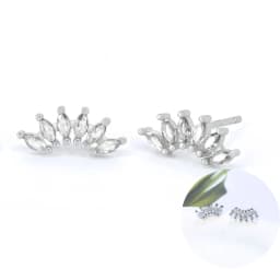 925 Sterling Silver Ear Needle White Zircon Silver Series Earrings ins Tassel Pendant Hoop Earrings For Women Advanced Jewelry