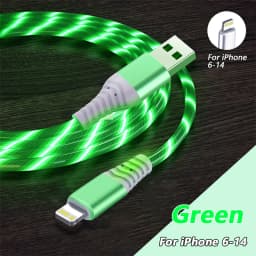 6A Glowing Cable Micro USB Type C Cable Fast Charging For Huawei iPhone 15 Pro Xiaomi USB C Data Cord Atmosphere lights Cable