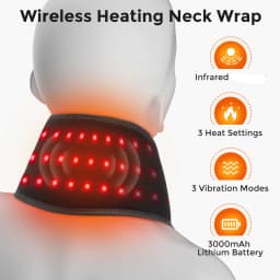 Electric Red Light Heating Neck Belt 660-850nm Infrared Neck Cervical Protection Neck Vibration Massage Pad