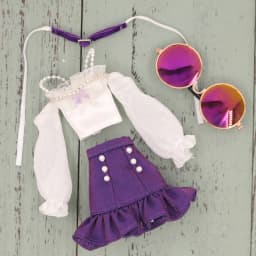 Outfits For ICY DBS Blyth Doll Rock Bunny Idol Dress With Glasses Fashion Suit 1/6 BJD Ob24 Cosplay Anime Girl