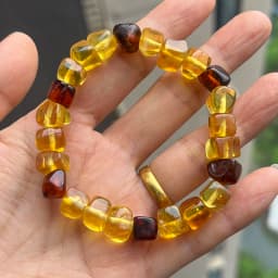 Original Amber Bracelets for Unisex New Genuine Irregular Beads Natural Black Medical Green Healing Jewelry Factory Unique Gift