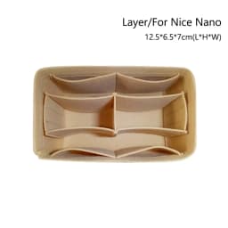 Durable Felt Handbag Insert Bag Storage Organization Purse Liner Bag Support Portable Internal Bag for For LV Nice Nano/Mini/BB