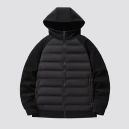 Lightweight Knitted Hooded 90 White Duck Down Coat Couple Loose Warm Down Jacket Men Women Autumn Winter Daily Casual Outerwear