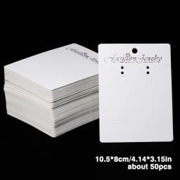 50/30pcs Multiple Sizes Jewelry Earring Necklace Plastic Cards Earring Stud Organizer Holder Hanging Display Card Studs Holder