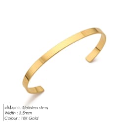 ELANDIS Minimal Unisize Cuff Sleeves Minimalist Style Men's Jewelry Personalized Platinum Bracelet Popular Couple Festival Gift
