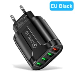 4 Ports USB Charger Quick Charge 5.1A 48W Phone Adapter For iPhone Xiaomi EU/US Plug Portable Wall Mobile Fast Charger
