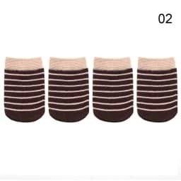 4Pcs Cartoon Table Foot Socks Chair Leg Covers Floor Protectors Non-Slip Knitting Socks For Furniture Cartoon Home Decor