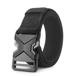 New Fashionable Men's Automatic Buckle Canvas Belt for Casual Pants Father's Day Gift Belt