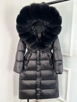 Janveny Thick Glossy Long Puffer Jacket Women Real Fox Fur Hooded 2026 Winter 90% Duck Down Coat Waterproof Female Warm Parkas