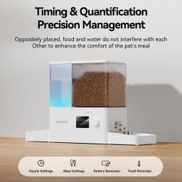 ROJECO 8.5L Automatic Pet Feeder Water Fountain WIFI APP Remote Control Smart Dog 5L Food Dispenser 3.5L Gravity Water Drinker 