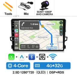 Android 16 Car Radio For Toyota Auris E150 2006 2007 2008 2009 2010 2011 2012 Multimedia Stereo Player Wireless Auto Carplay DVD