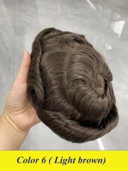 Bond--Male Hair Prosthesis Mono Lace,PU Front And NPU Back Men's Wig Durable Men's Capillary Prothesis 100% Natural Wigs For Men