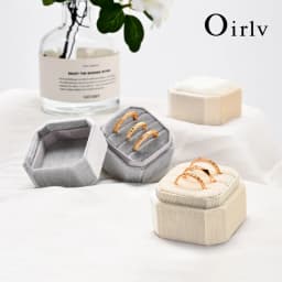 Oirlv Wedding Flanner Ring Box Engagement Triple Slot Square Ring Box Modern Wedding Marry Gifts Muti Color 1/2/3 Slots Ring Box