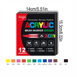 12-288 Colors/Box Christmas-Themed Marker Set - Soft-Tip Straight Liquid Acrylic Markers for DIY Holiday Doodle Art Painting