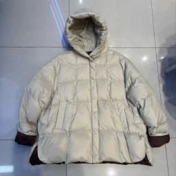 Schinteon Women Down Jacket Casual Loose Over Size Warm Autumn Winter Outwear White Duck Down with Hood Fashion Maternity Coat