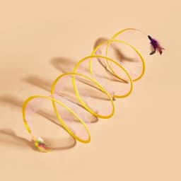 Folded Cat Tunnel S Type Cats Tunnel Spring Toy Mouse Tunnel with Balls and Crinkle Cat Outdoor Cat Toys for Kitten Cat Pets Toy