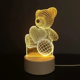 3D Acrylic LED Night Light USB Powered Bedroom Bedside Decor Night Lamp Birthday Kid Gifts Table Ornaments Novelty Lighting