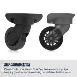 4Pcs Black Luggage Wheel Replacement with Screw Travel Suitcase Wheel Replacement Suitcase Parts 50mm Axles Caster Repair