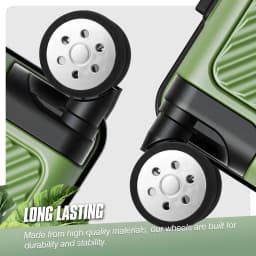 8Pcs Sliver Luggage Wheels W/H Screw Replacement Wheel for Suitcase Wear-resistant Trolley Repair Wheel 60mm Axles Caster Parts