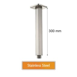 Bathroom Accessories Shower Arm Square Wall & Ceiling Mounted Shower Head Support Brushed Gold, Black, Gold, Rose, Gun Metal