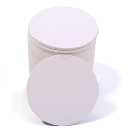 50pcs Earrings Display Cards 5x5cm Solid Round Blank Paper Cards Cardboard For Hang Price Tag Jewelry Holder Retail Packaging