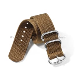 Watch Strap Nylon Silver Black Gold Ring Buckle 18mm 20mm 22mm 24mm Man Women for Seiko Ribbed Braid Replace Watch Accessories
