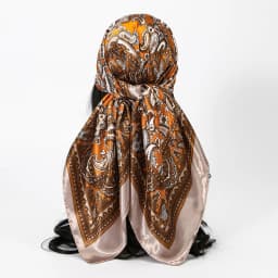 Plain Silk 90 Square Scarf Satin Headband For Muslim Woman Printed Hijabs Wraps Fashion Headscarf Casual Turban Female Bandbana