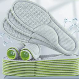 2/20pcs Memory Foam Orthopedic Insoles Unisex Deodorizing Insole Shoes Sports Absorbs Sweat Soft Antibacterial Shoe Accessories