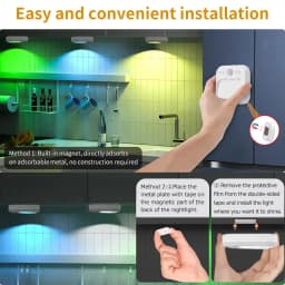 1-4 Pack Led Night Light with Motion Sensor Rechargeable Magnet Dimmable White RGB Wireless Wall Lamp for Stairs Cabinet Hallway