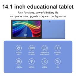 Global Language Google Play Certified Large Screen 14.1 Inch Tablet Pc 256GB Phone Call Bluetooth 5G WiFi Learning Game Pad