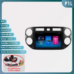 Hizpo 2 Din Android Auto Radio For VW Volkswagen Tiguan 1 NF 2006-2016 Carplay Car Multimedia GPS 2din Autoradio Head Unit Navi