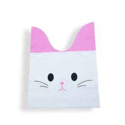 10/20pcs Cute Rabbit Ear Bags Plastic Cookie Candy Gift Bags For Easter Party Biscuits Snack Baking Packing Supplies Kids Gifts