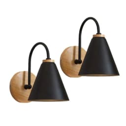 JOYINLED Modern Minimalist LED Wall Light Black White Interior Decor E26/E27 Lamps Nordic Indoor Wall Lamp for Bedroom Bedside ﻿