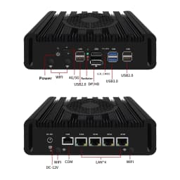 Topton Firewall Router Mini PC Intel N150 AMD Ryzen Embedded R2314 4x2.5G LAN NVMe 6xUSB Proxmox PfSense OPNsense Home Server